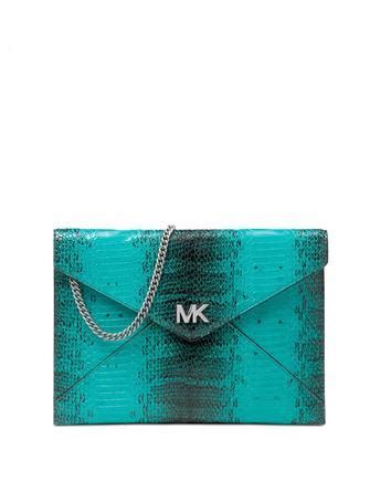 michael kors clutch snake|Barbara Snakeskin Envelope Clutch .